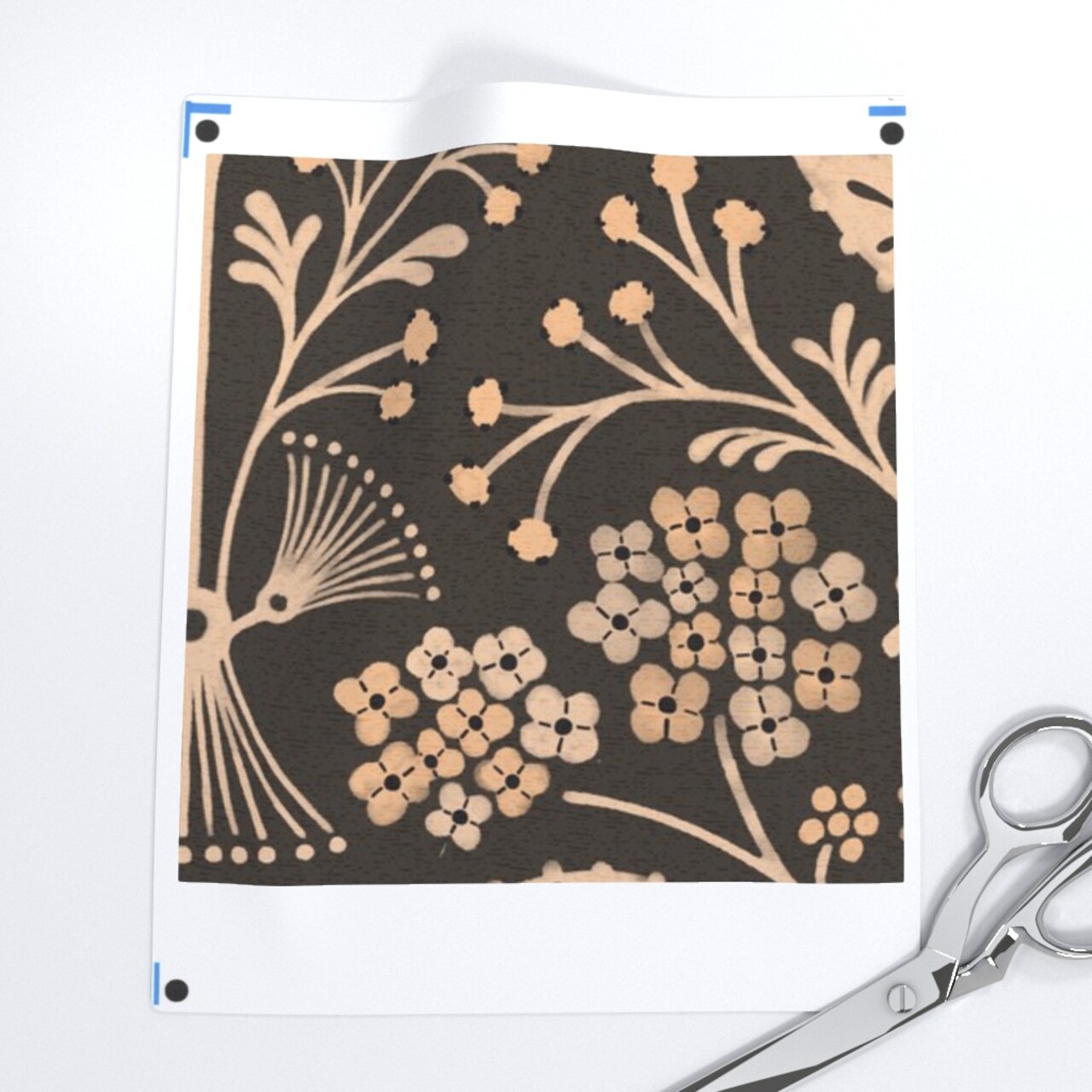 Dark Boho Floral Modern Beige Botanical Garden Bloom Meadow Wildflower Olive Green Large Scale Custom Printed Fabric by Spoonflower Various Fabrics by the Yard or Fat Quarter 17679209